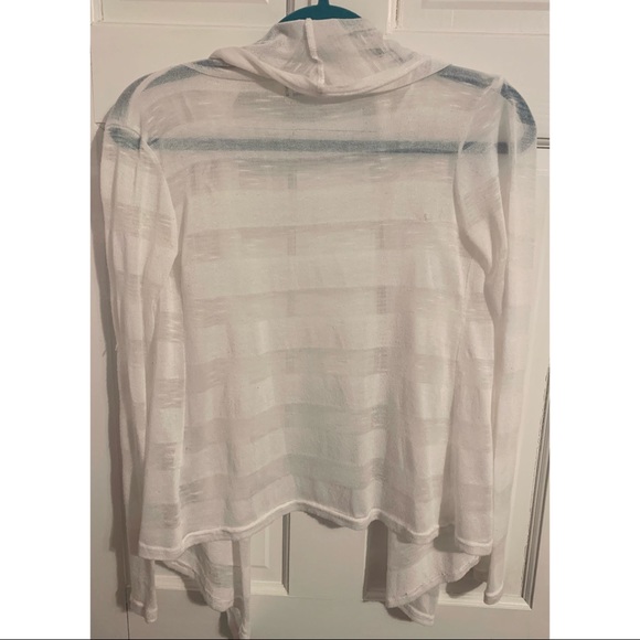 White Striped Knit Cardigan - Picture 2 of 2